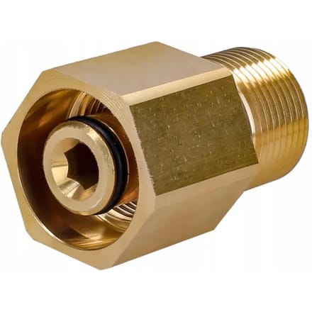 Rosfix Aansluiting Vervanging - Adapter M22x1,5 EasyLock Messing - 300 bar, 155°C - Geschikt voor Kärcher