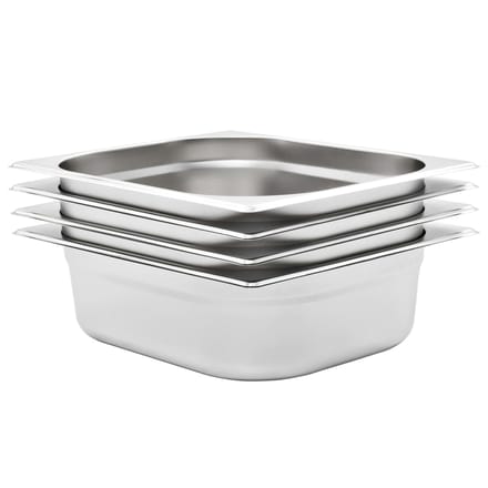 vidaXL - Gastronormbakken - 4 - st - GN - 1/2 - 100 - mm - roestvrij - staal