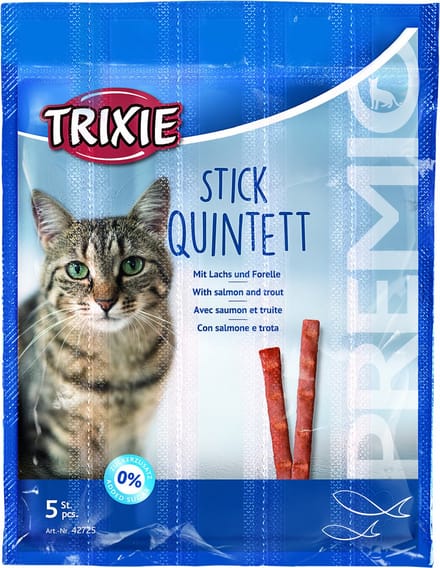 Trixie Premio Stick Quintett Zalm/Forel  5x5g