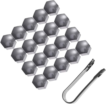 20 stuks 21mm Wielmoer Cap Bout Covers - Universele Zeshoekige Autosluiting met Verwijderingstool