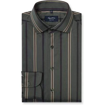 OLYMP Signature Overhemd, Tailored Fit, Signature Kent, Groen
