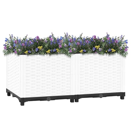 vidaXL - Plantenbak - verhoogd - 80x40x38 - cm - polypropeen