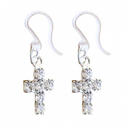 Allergievrij -oorbellen -kruis strass-Charme Bijoux