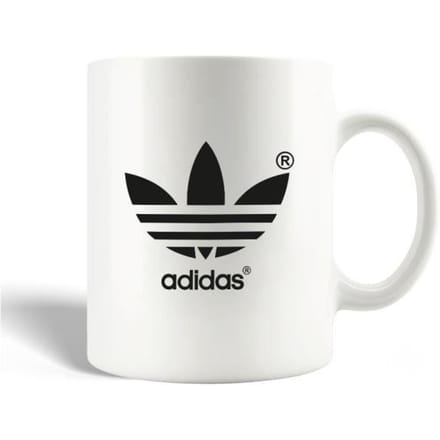 Keramische mok Adidas Logo Zwart modemerk