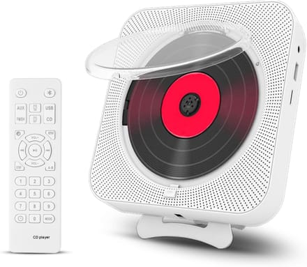Discman - Draagbare CD Speler met Bluetooth - Ingebouwde speaker - AUX - Type-C Snelladen - CD, MP3 & WMA- Oplaadbaar - 3.5 MM Aux - CD / CD-R / CD-RW - MP3 - Zwart