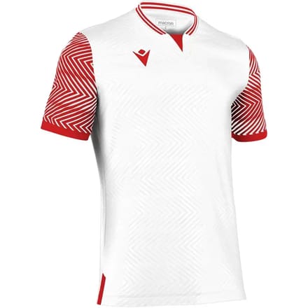 Macron Tureis Shirt Korte Mouw Heren - Wit / Rood | Maat: M