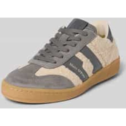 Lage sneakers met runderleer
