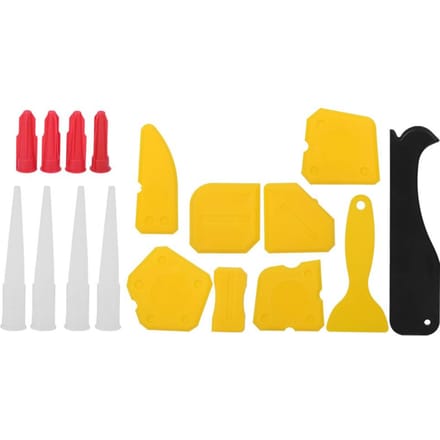 17-delige Set Plastic Kitspreider Raamkit Schraper Glaslijm Afwerkingsgereedschap Kit yellow