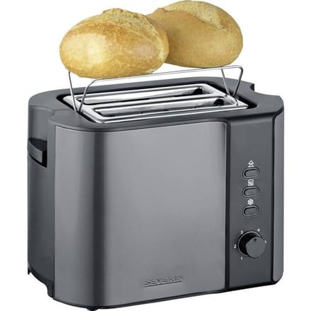 Severin AT 9573 broodrooster 2 snede(n) 800 W Antraciet, Zwart