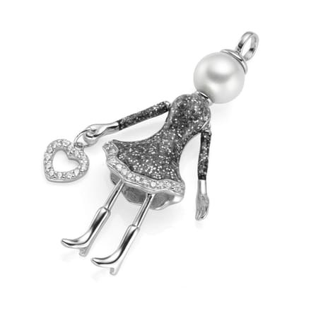Giorgio Martello „Bella Giulia“ bewegend Poppetje, hanger met hartje.
