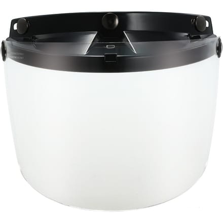 Universele 3 Snap Flip Up Vizier Schild Lens voor Retro Open Face Motorfiets transparant