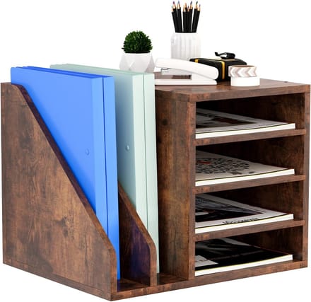 Bureau-organizer met 4 niveaus voor documenten en tijdschriften