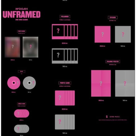 WOOAH 2e Mini Album UNFRAMED Random Ver pink