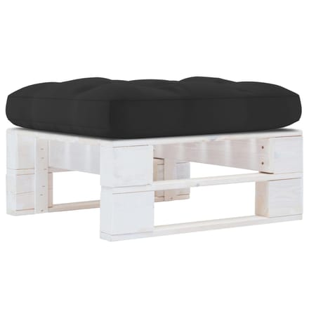 vidaXL - Tuinhocker - pallet - geïmpregneerd - grenenhout - wit
