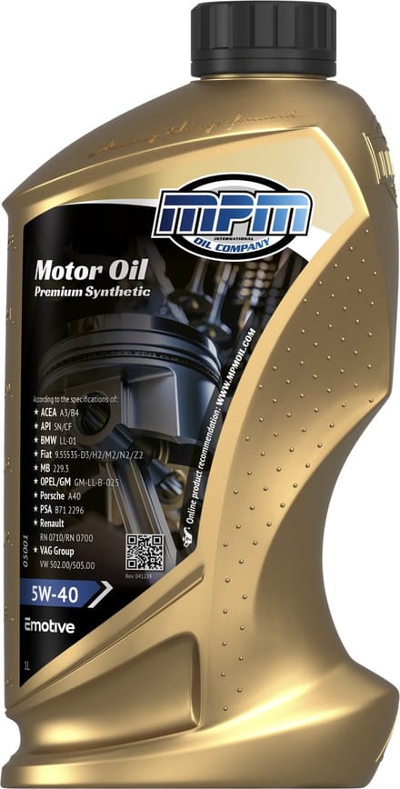 MPM Motorolie 5w40 - 1 liter