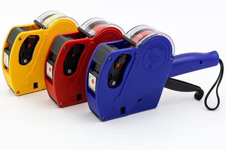 Prijstang - Labelmaker - Compleet met Inkt en Stickerrol - 1 stuk - Verschillende Kleuren