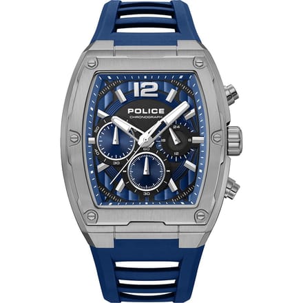 Police PEWGQ0092802 - Horloge - Siliconen - Donkerblauw - 51.5 mm