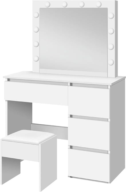 Lykke Kaptafel met Licht Amelia 94cm, wit