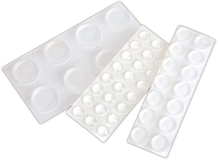 BGS TECHNIC rubberen apparaatvoetjes, 3 maten, 46-delig