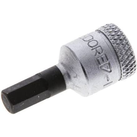 1/4" Gedore 28mm Dopsleutel- Schroevendraaier voor 5mm Binnenzeskant-Schroeven