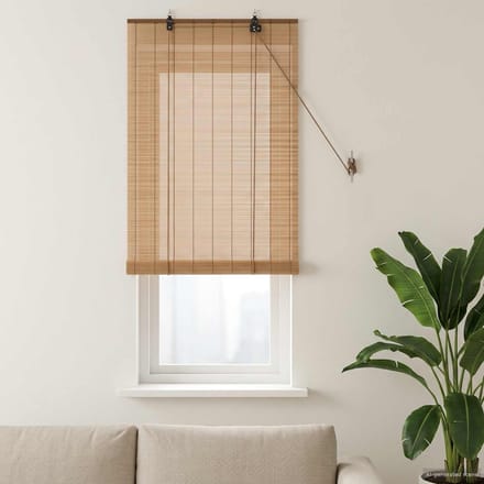 vidaXL - Rolgordijn - Bruin - 60 - x - 160 - cm - Bamboe