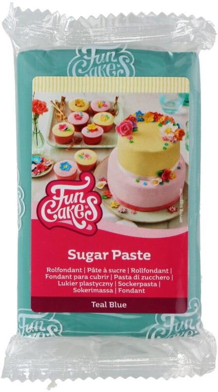 FunCakes Rolfondant - Teal Blauw - 250g - Fondant - Taartdecoratie
