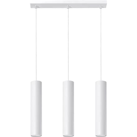 Hanglamp LAGOS 3L - Sollux Lighting - IP20 - Wit staal behuizing - 45 x 6 x 90 cm - 3xGU10 LED, exclusief lichtbron - Max. 10 W - Moderne hanglamp voor woonkamer, slaapkamer en eetkamer