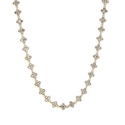 Bijoutheek Collier Klaver Stenen Party Goud