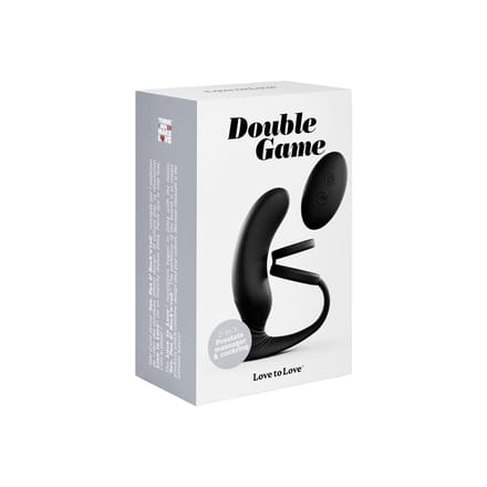 Love to Love - Double Game - Prostaatvibrator Met Cockring - Zwart