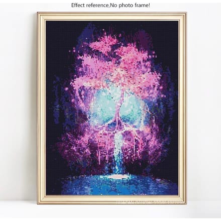 Peinture diamant ronde complète, arrivée, plante, loisirs créatifs, broderie diamant 20X30 black