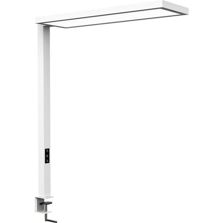 LED-clip-on tafellamp Maul MAULsenja, 87 W, 15150 lm, 2700-5700 K, direct/indirect licht, dimbaar, bewegings-/lichtsensor, aluminium, wit