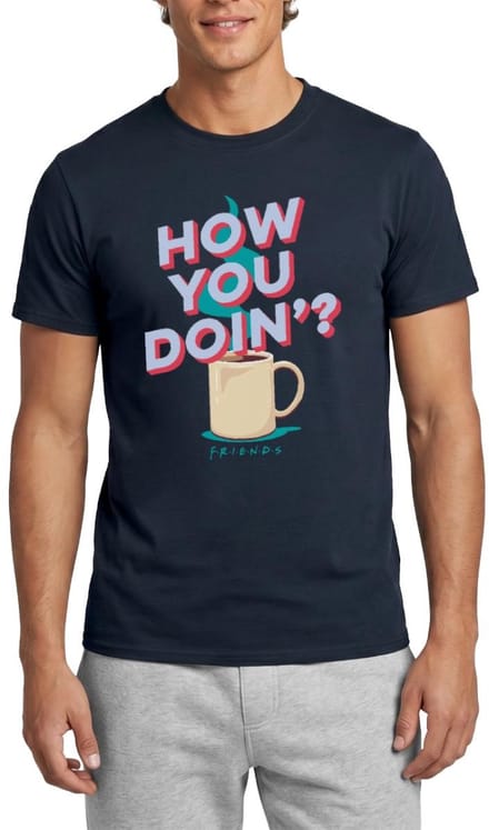 Friends How You Doin' Koffie T-Shirt Heren