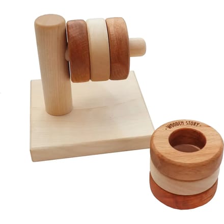 Horizontale Hanger Stapelspel Wooden Story Montessori