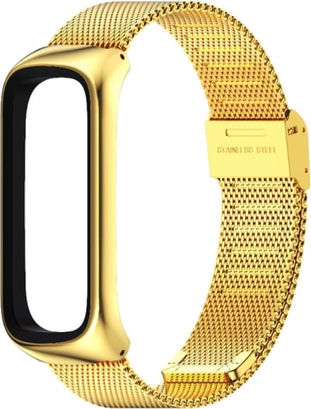 Milanees bandje - geschikt voor Samsung Galaxy Fit 2 - goud