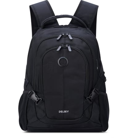 Delsey Element Backpack Navigator – 29 Liter – Laptoprugzak 15,6 inch – USB-poort – Smart-Sleeve – Black