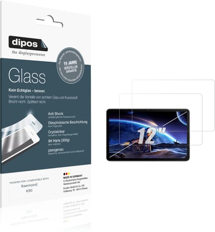 dipos – 2x Pantserfolie geschikt voor Raemond K90 | 9H Screenprotector