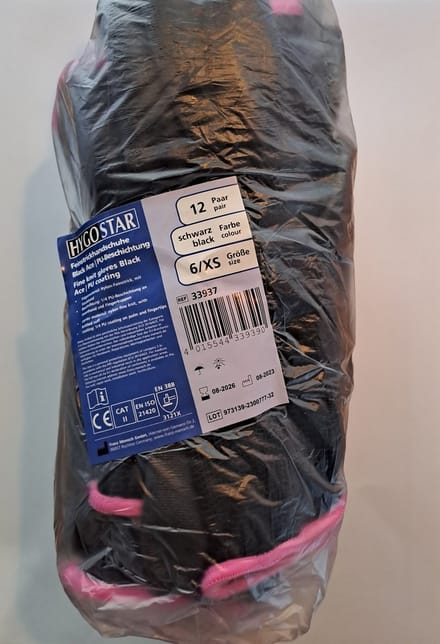 Hygostar werkhandschoen Black Ace maat XS/6 per 12 paar