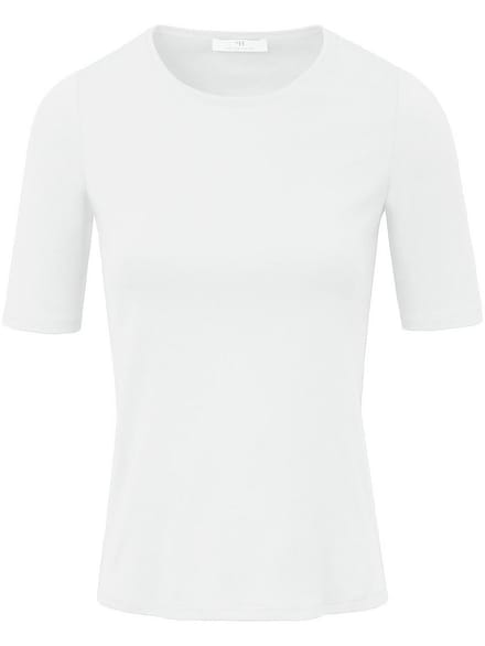 Shirt 100% Pima Cotton ronde hals Van Peter Hahn wit