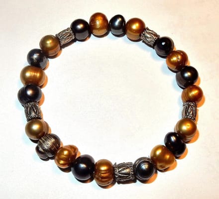 Elastische Armband Parel en Zilver