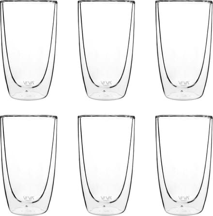 Viva - Glass Double Walled 490 ml Set of 6 Pieces