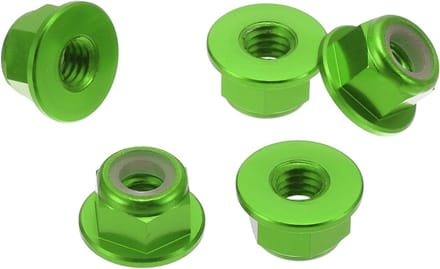 Set van 5 M4 flensmoeren met antislip en rubberen ring voor betere grip en bevestiging