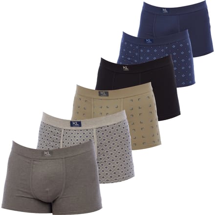 Verpakking van 6 stuks herenboxers KLBP6