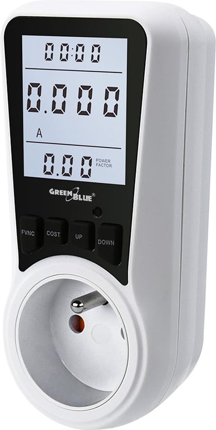 GreenBlue GB350 E - Wattmeter / Elektriciteitsmeter met stopcontact - Energieverbruiksmeter Type: E