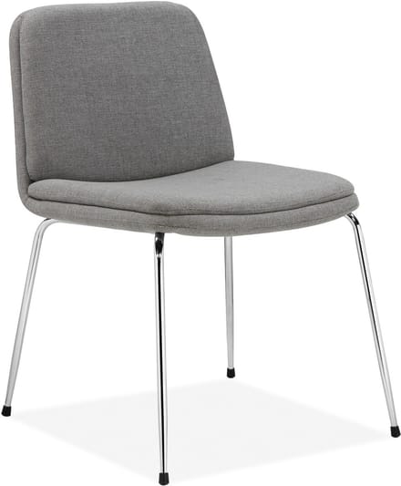 Heine-Eetkamerstoel - Grijs PU - Set van 2