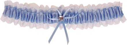 Kousenband grote maat - blauw