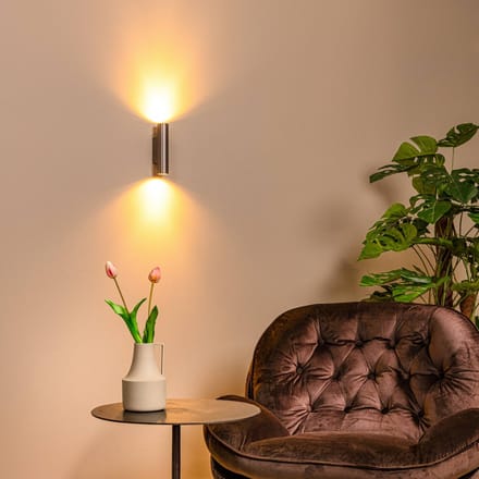 Lucide DUPLA - Wandspot / Wandlamp - 2xGU10 (MR11) - Grijs ijzer