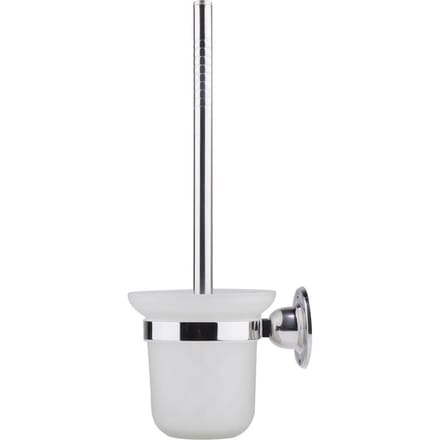 RVS wandgemonteerde toiletborstel met houder white