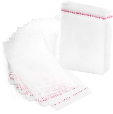 Dailygoods - Transparante cellofaanzakken - Zelfklevend - voor