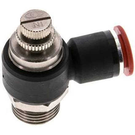 L-stuk Regelventiel 12 mm - G1/2'' Regeling-in Messing/Nylon