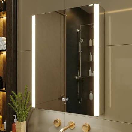 SCH® Spiegelkast Badkamer - Spiegelkast - Zilver - ‎16cm x 55cm x 70cm